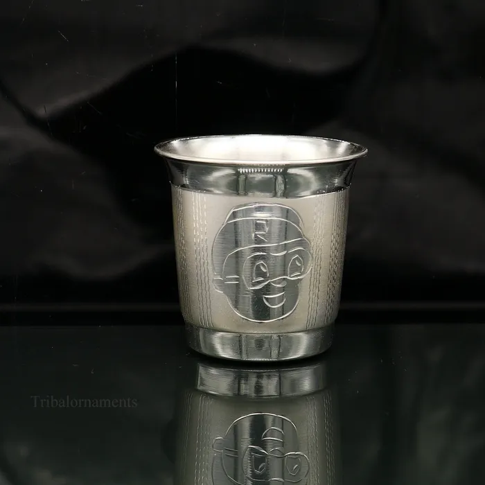 Necklaces TRIBAL ORNAMENTS 925 sterling silver handmade water milk baby glass tumbler silver tumbler silver baby food dining flask silver utensils gift sv217