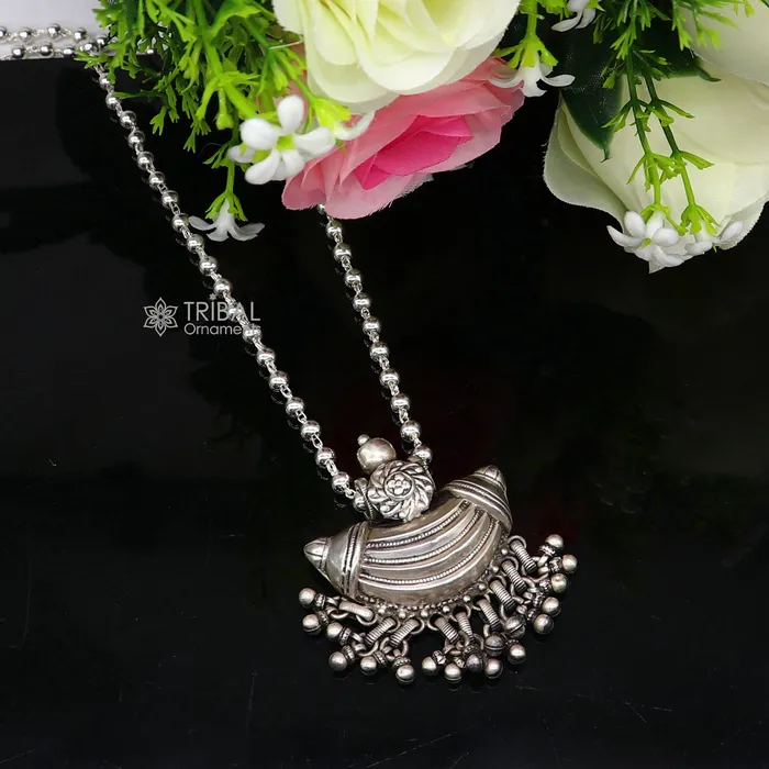 Necklaces TRIBAL ORNAMENTS 925 sterling silver pendant charm pendant tribal ethnic temple jewelry from india set675 Necklaces TRIBAL ORNAMENTS 925 sterling silver pendant charm pendant tribal ethnic temple jewelry from india set675