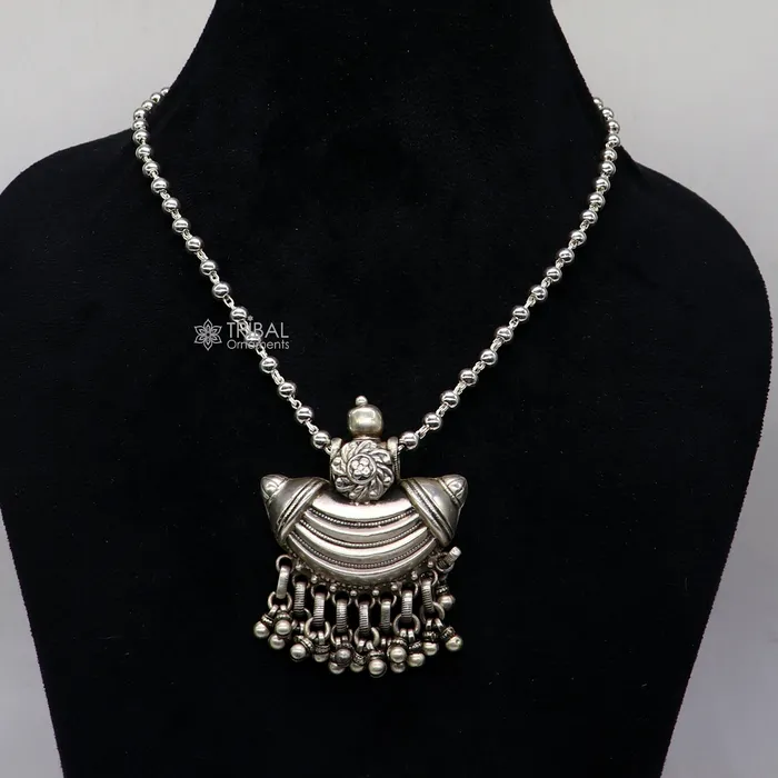 Necklaces TRIBAL ORNAMENTS 925 sterling silver pendant charm pendant tribal ethnic temple jewelry from india set675 Necklaces TRIBAL ORNAMENTS 925 sterling silver pendant charm pendant tribal ethnic temple jewelry from india set675