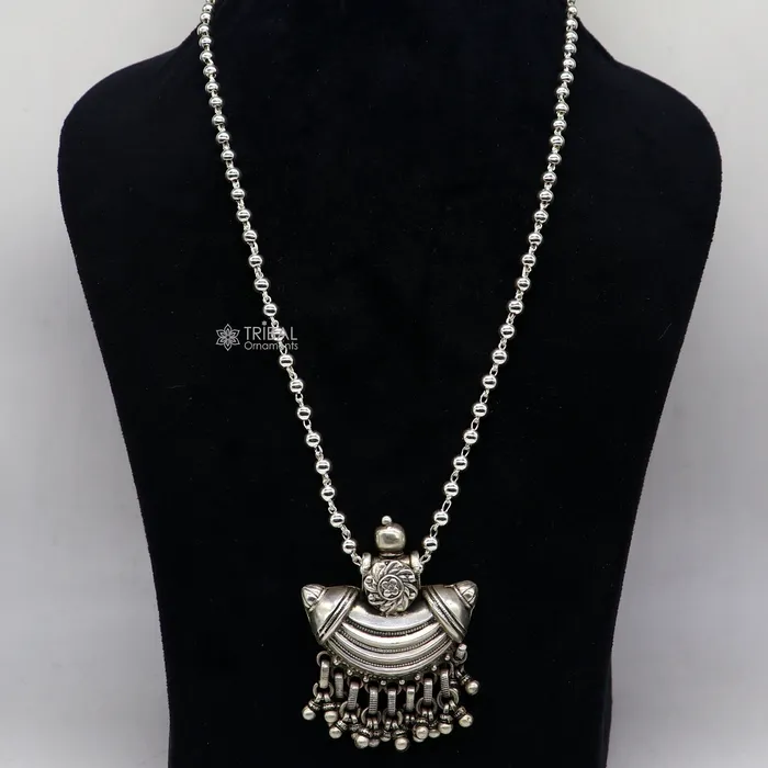 Necklaces TRIBAL ORNAMENTS 925 sterling silver pendant charm pendant tribal ethnic temple jewelry from india set675 Necklaces TRIBAL ORNAMENTS 925 sterling silver pendant charm pendant tribal ethnic temple jewelry from india set675