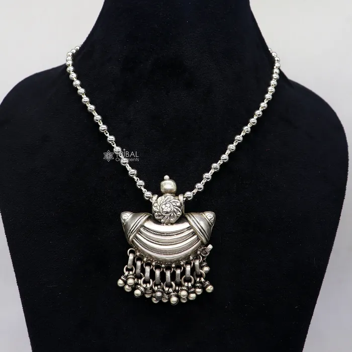 Necklaces TRIBAL ORNAMENTS 925 sterling silver pendant charm pendant tribal ethnic temple jewelry from india set675 Necklaces TRIBAL ORNAMENTS 925 sterling silver pendant charm pendant tribal ethnic temple jewelry from india set675