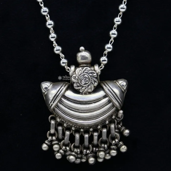 Necklaces TRIBAL ORNAMENTS 925 sterling silver pendant charm pendant tribal ethnic temple jewelry from india set675 Necklaces TRIBAL ORNAMENTS 925 sterling silver pendant charm pendant tribal ethnic temple jewelry from india set675