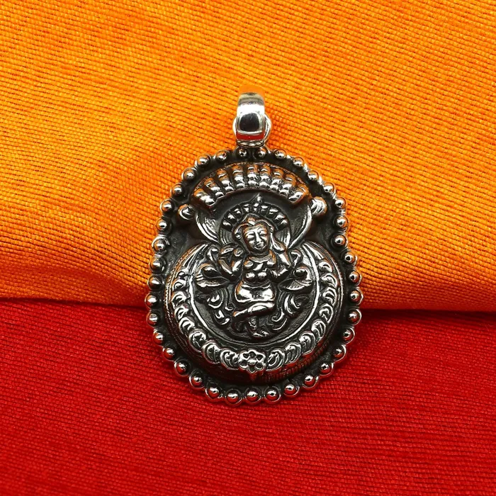 Necklaces TRIBAL ORNAMENTS 925 sterling silver Vintage antique design handmade God Krishna fabulous pendant tribal belly dance temple jewelry from india ssp589
