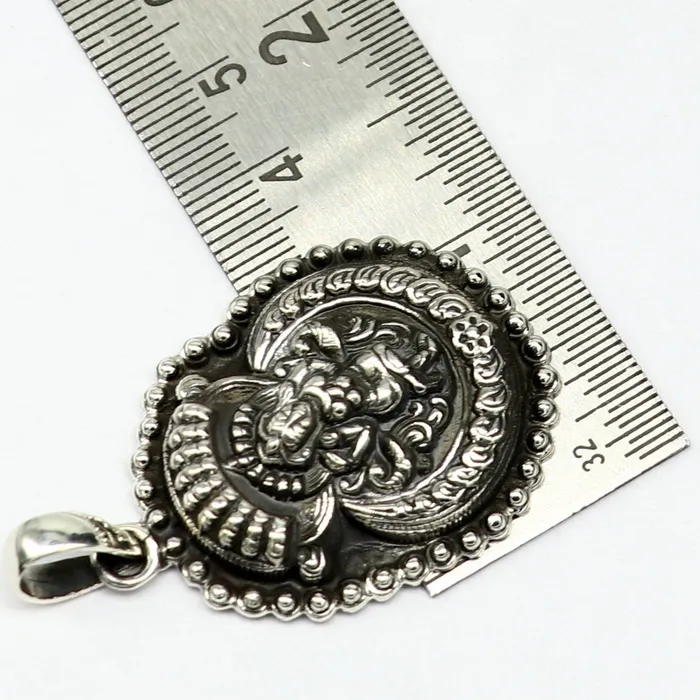 Necklaces TRIBAL ORNAMENTS 925 sterling silver Vintage antique design handmade God Krishna fabulous pendant tribal belly dance temple jewelry from india ssp589