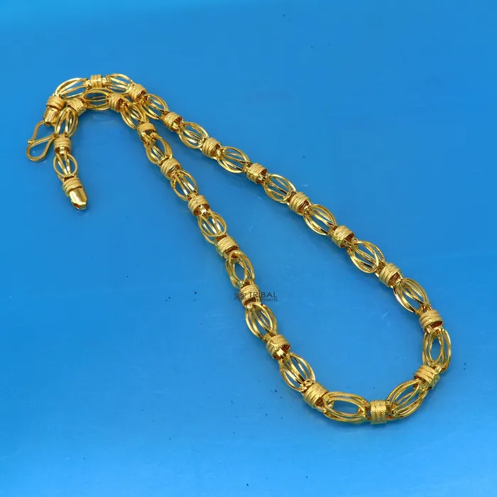 Necklaces TRIBAL ORNAMENTS Hallmarked 22kt 22ct yellow gold handmade certified gold byzantine luxury gifting chain necklace all sized mens chain necklace gch582 Necklaces TRIBAL ORNAMENTS Hallmarked 22kt 22ct yellow gold handmade certified gold byzantine luxury gifting chain necklace all sized mens chain necklace gch582