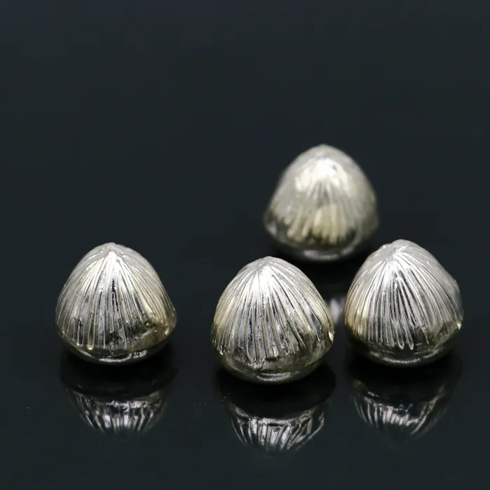 Necklaces TRIBAL ORNAMENTS Sterling silver handmade betal palm tree seed silver Supari puja article silver betel worshipping art utensils su365