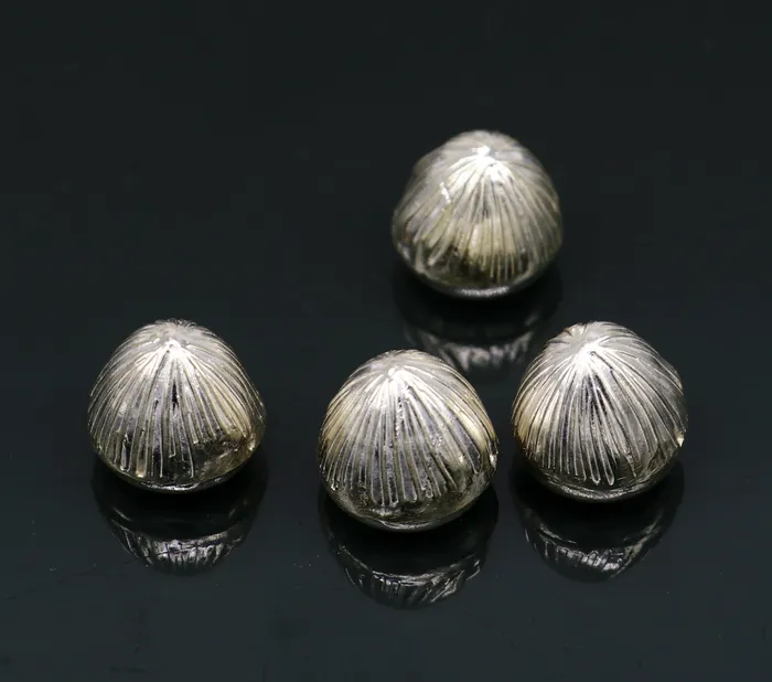 Necklaces TRIBAL ORNAMENTS Sterling silver handmade betal palm tree seed silver Supari puja article silver betel worshipping art utensils su365