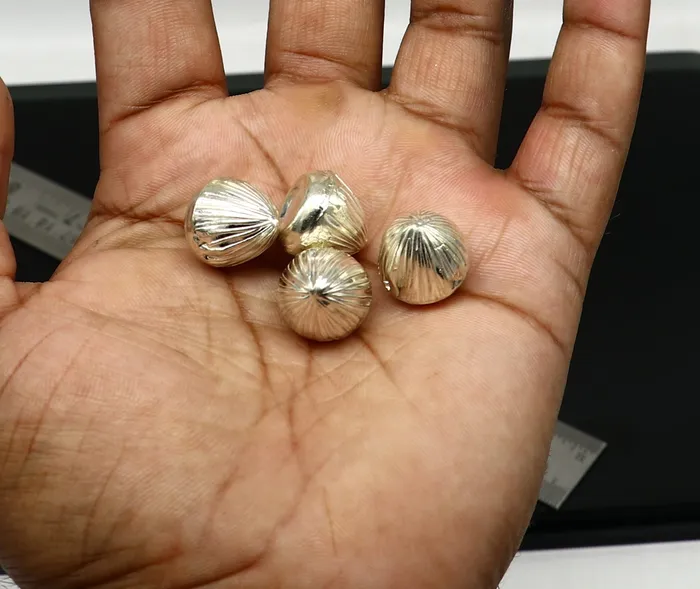 Necklaces TRIBAL ORNAMENTS Sterling silver handmade betal palm tree seed silver Supari puja article silver betel worshipping art utensils su365