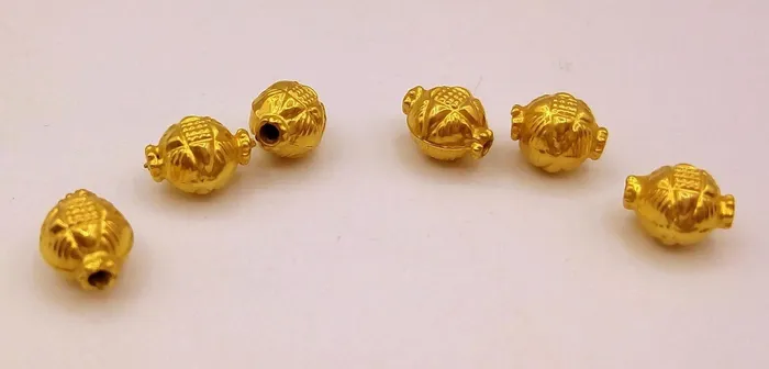 Necklaces TRIBAL ORNAMENTS Vintage antique design handmade gorgeous lot 6 pieces 22kt yellow gold beads jewelry findings use to custom jewelry making ideas from india Necklaces TRIBAL ORNAMENTS Vintage antique design handmade gorgeous lot 6 pieces 22kt yellow gold beads jewelry findings use to custom jewelry making ideas from india