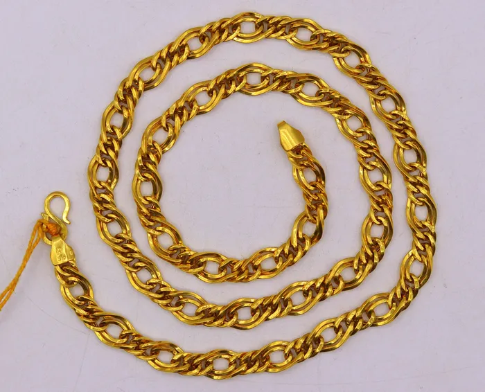 Necklaces TRIBAL ORNAMENTS Vintage stylish handmade fabulous double link chain 21 inches necklace unisex jewelry from Rajasthan India