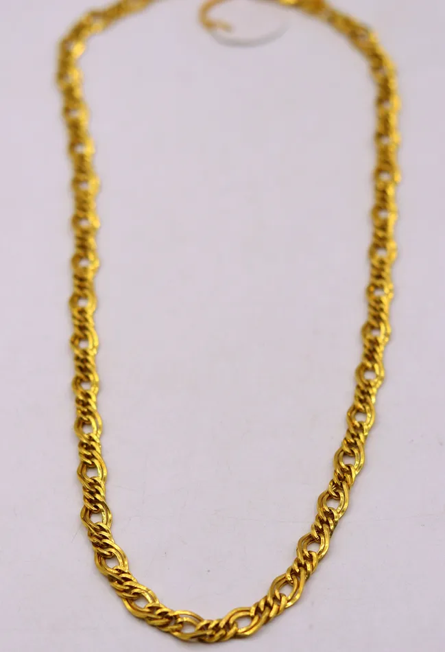 Necklaces TRIBAL ORNAMENTS Vintage stylish handmade fabulous double link chain 21 inches necklace unisex jewelry from Rajasthan India