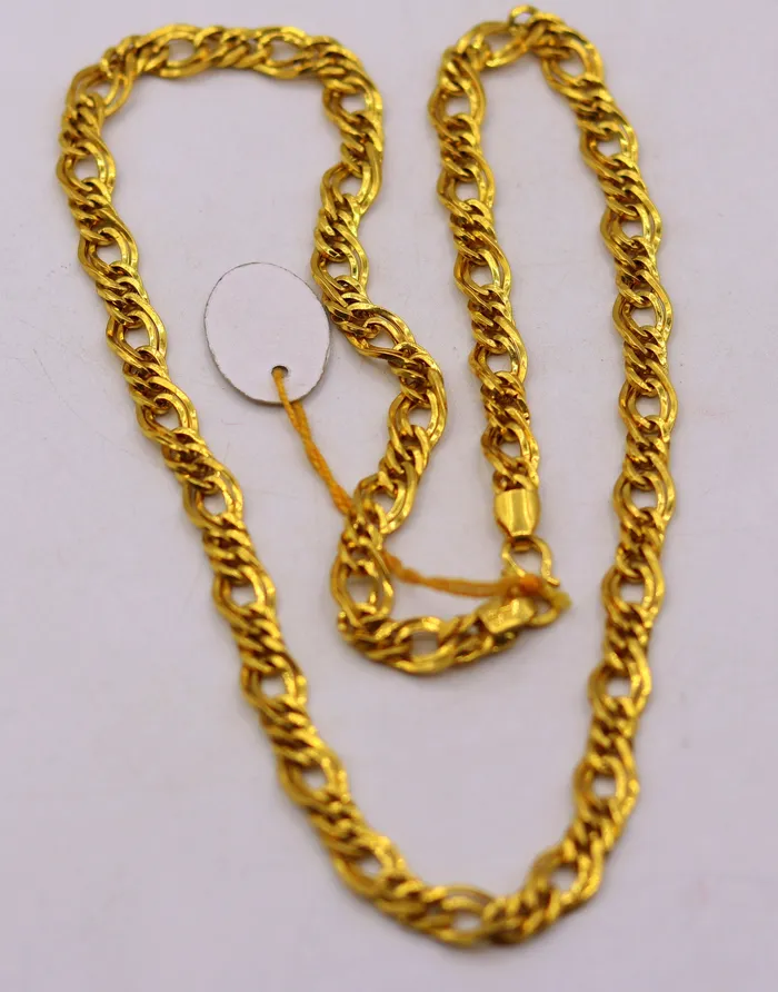Necklaces TRIBAL ORNAMENTS Vintage stylish handmade fabulous double link chain 21 inches necklace unisex jewelry from Rajasthan India