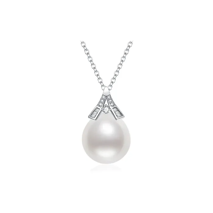 Pearly Lustre 18K Solid Gold Australian White South Sea Pearl Necklace KN00111 Necklaces Pearly Lustre 18K Solid Gold Australian White South Sea Pearl Necklace KN00111 Necklaces