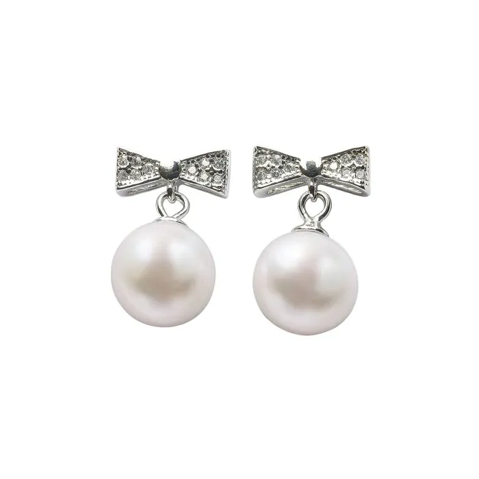 Pearly Lustre Earrings Elegant Freshwater Pearl Earrings WE00062