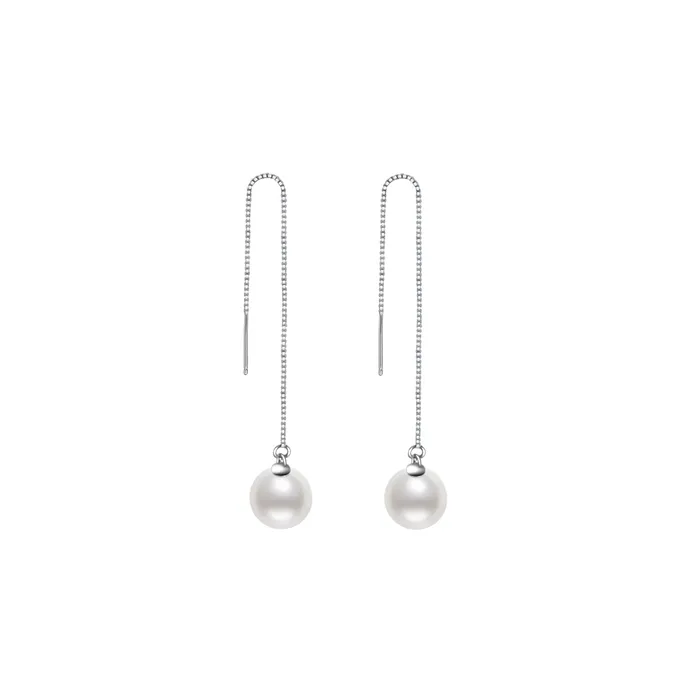 Pearly Lustre Earrings Elegant Freshwater Pearl Earrings WE00118