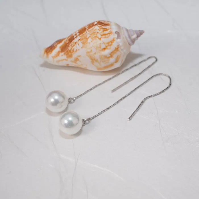 Pearly Lustre Earrings Elegant Freshwater Pearl Earrings WE00118