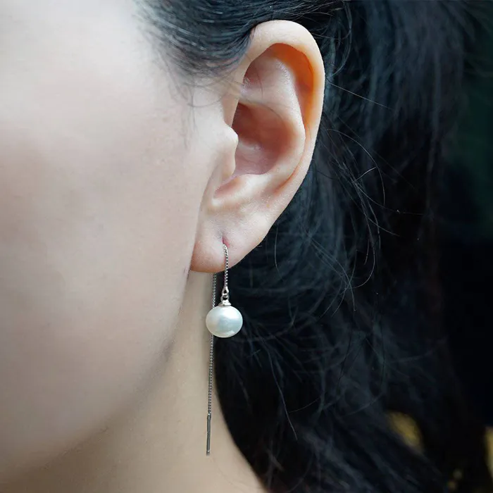Pearly Lustre Earrings Elegant Freshwater Pearl Earrings WE00118