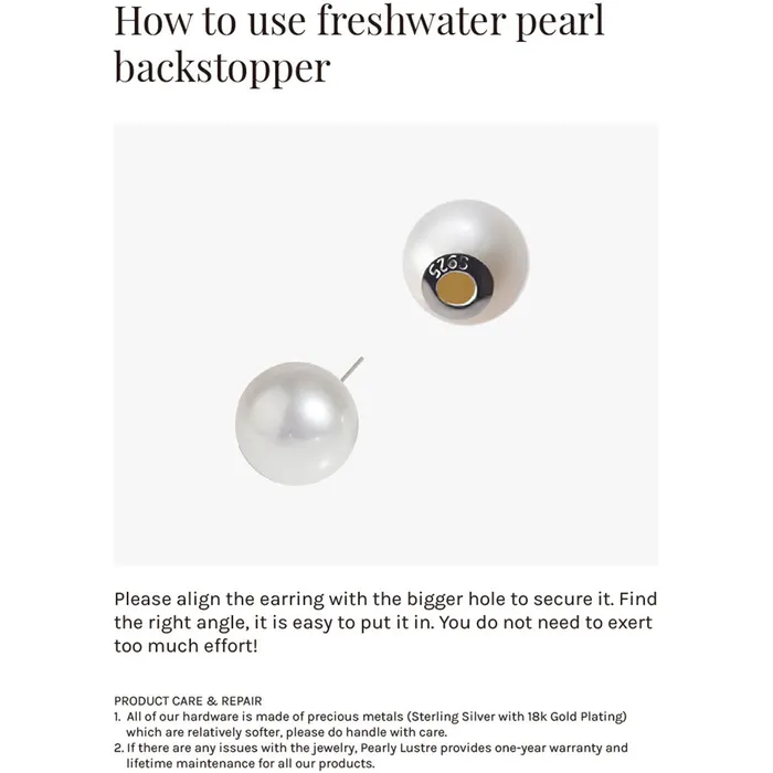 Pearly Lustre Earrings New Yorker Freshwater Pearl Earrings WE00539