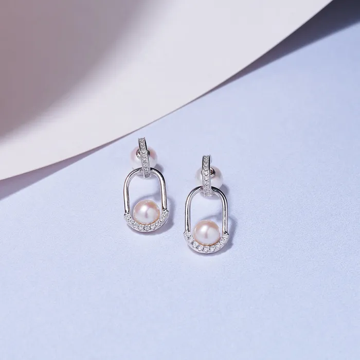 Pearly Lustre Earrings Top Grade Freshwater Pearl Earrings WE00797 CONNECT