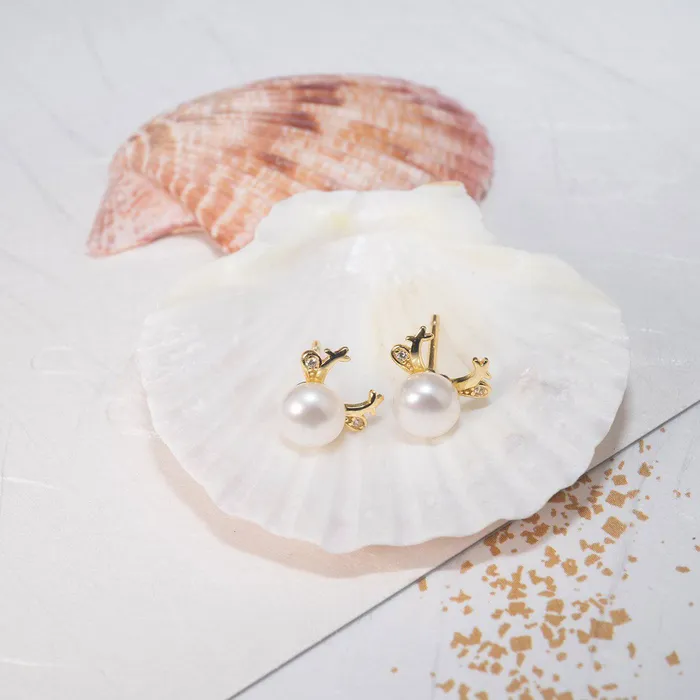 Pearly Lustre Earrings Wonderland Freshwater Pearl Earrings WE00134