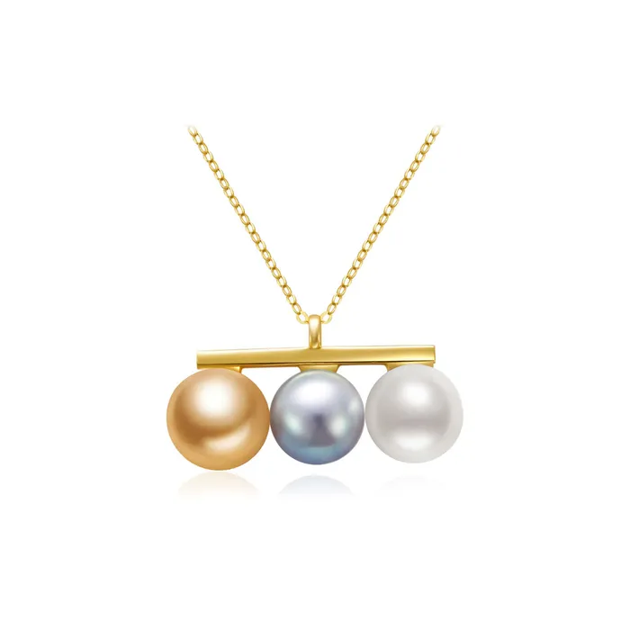 Pearly Lustre Necklaces 18K Solid Gold Saltwater Pearl Necklace KN00210 HARMONY Pearly Lustre Necklaces 18K Solid Gold Saltwater Pearl Necklace KN00210 HARMONY