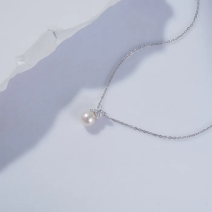 Pearly Lustre Necklaces Top Grade Freshwater Pearl Necklace WN00557 EVERLEAF
