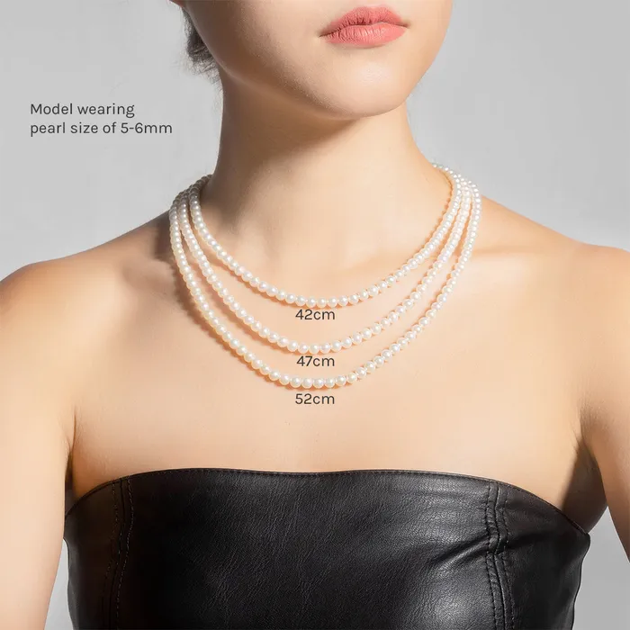 Pearly Lustre Necklaces Top Lustre White Freshwater Pearl Necklace WN00192