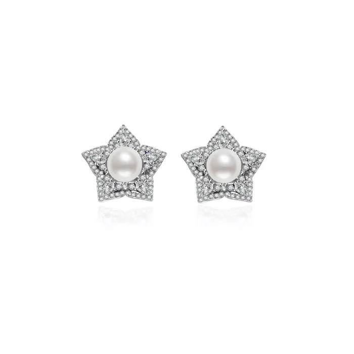 Pearly Lustre Ocean Star Freshwater Pearl Earrings WE00086 Earrings