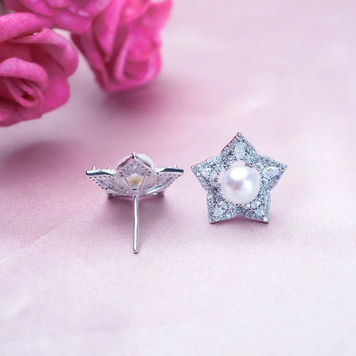 Pearly Lustre Ocean Star Freshwater Pearl Earrings WE00086 Earrings