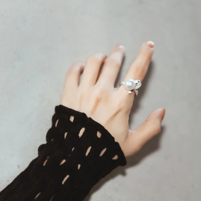 Pearly Lustre Rings Australian White South Sea Pearl Ring WR00137
