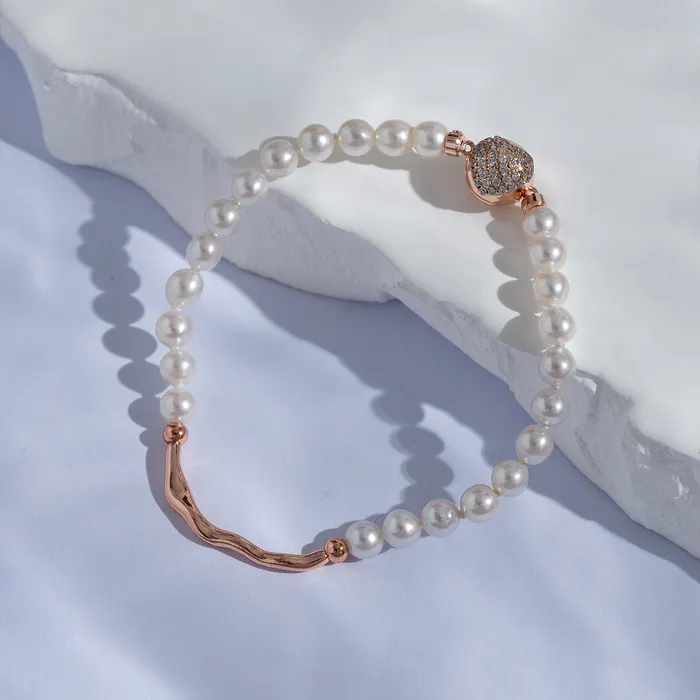 Pearly Lustre Top Grade Freshwater Pearl Bracelet WB00194 FLUID Bracelets
