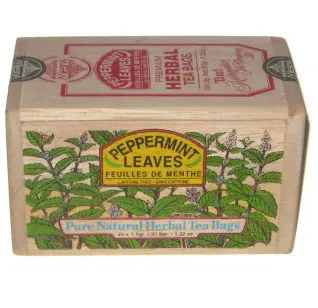 Peppermint Tea Box 25s Metropolitan Tea Company Earrings
