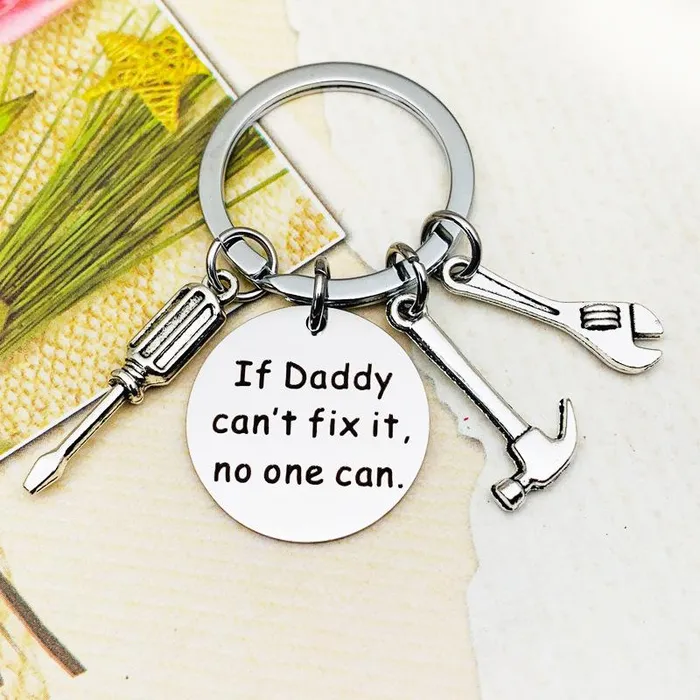 POLLY Earrings K157 If Daddy Cant Fix It No One Can Keychain