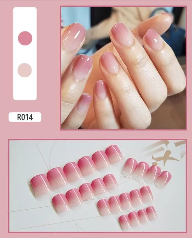 Polly Earrings NS564 Short Square Press On Nails 24 Pieces R014