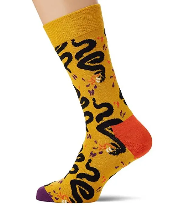POLLY Earrings SF167 Golden Yellow Snake Socks