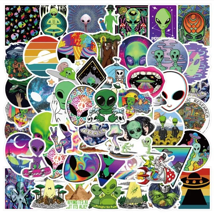 POLLY Earrings ST51 Alien 20 Pieces Assorted Stickers
