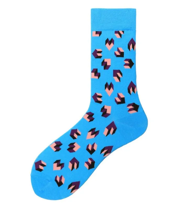POLLY Rings SF594 Fashion Blue Cube Heart Socks