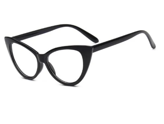 POLLY S123 Black Frame Clear Lens Fashion Sunglasses Rings