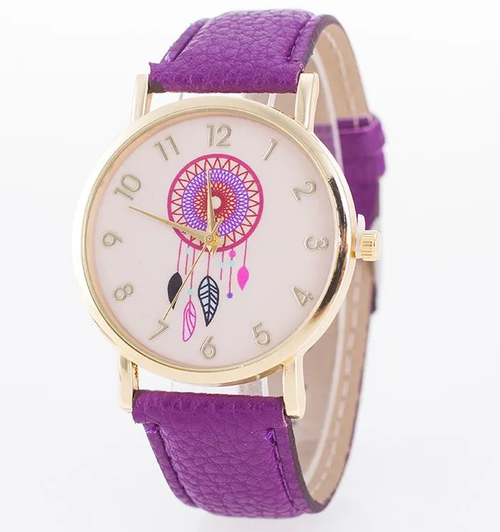 POLLY Watches W562 Purple Pink Face Dreamcatcher Collection Quartz Watch