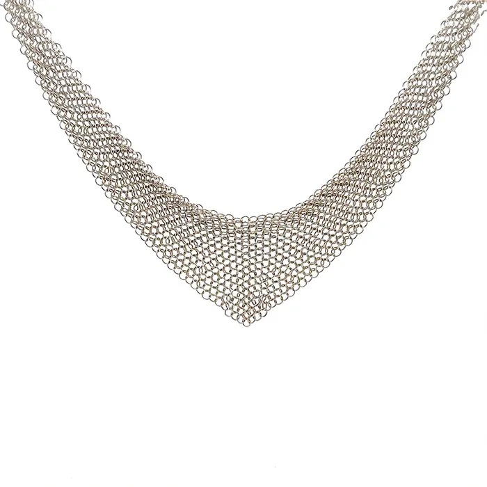 PreOwned Tiffany Co Elsa Peretti Mesh Bib Necklace Tiffany Co Necklaces