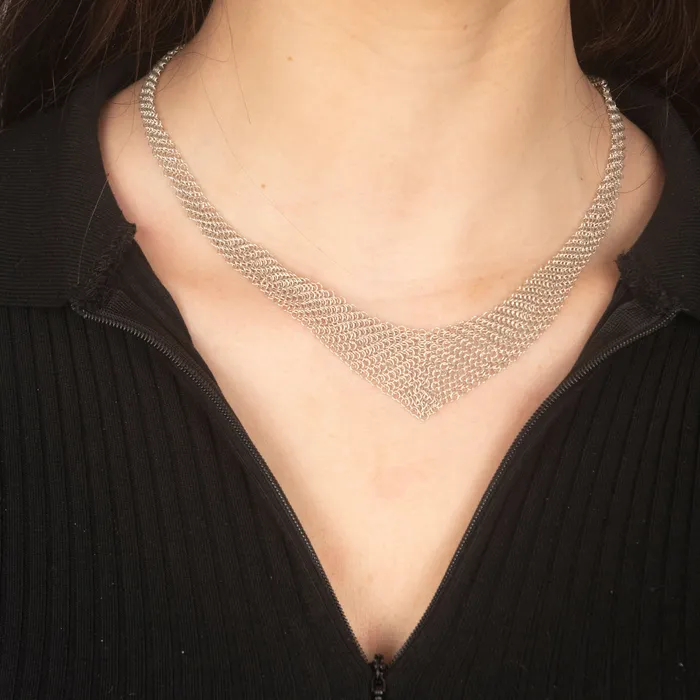 PreOwned Tiffany Co Elsa Peretti Mesh Bib Necklace Tiffany Co Necklaces