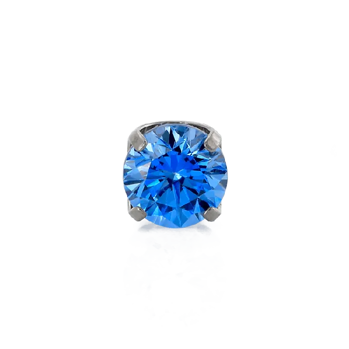 Prong Gem Arctic Blue NeoMetal Inc Rings