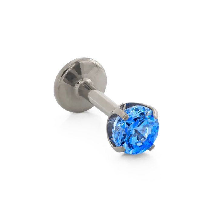 Prong Gem Arctic Blue NeoMetal Inc Rings