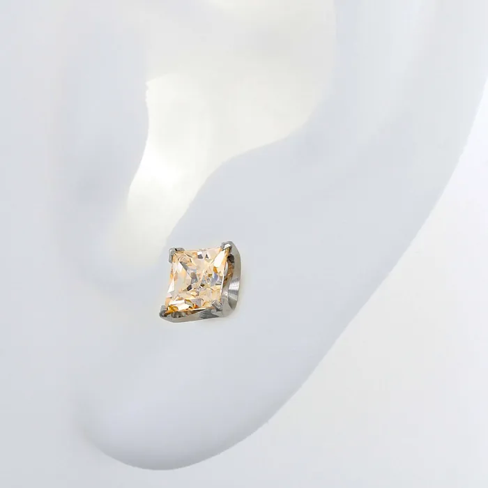 ProngSet Princess Cut Gem Neometal Inc Earrings
