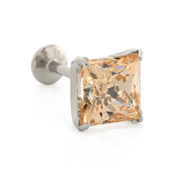 ProngSet Princess Cut Gem Neometal Inc Earrings
