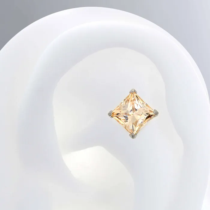 ProngSet Princess Cut Gem Neometal Inc Earrings