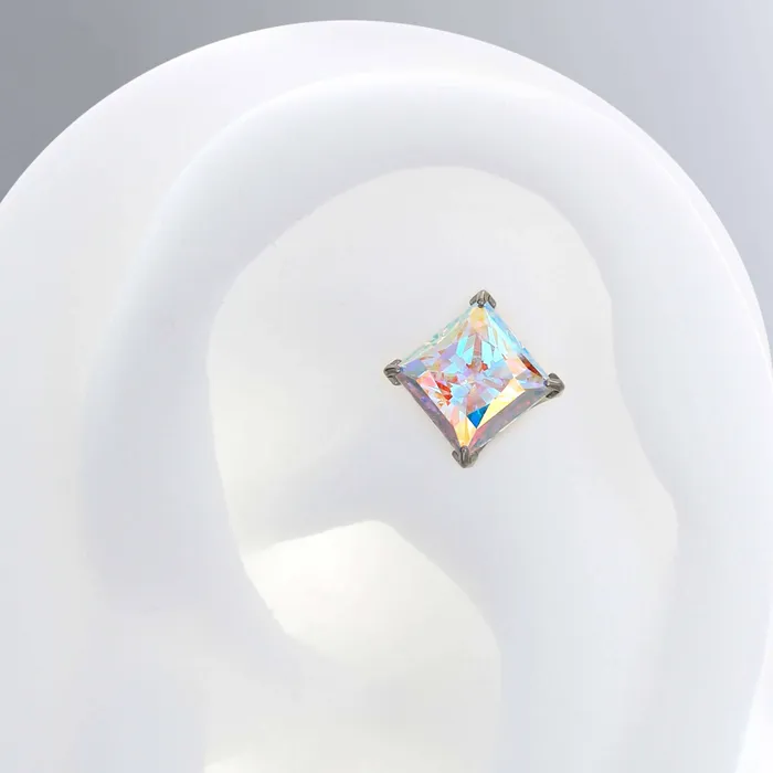 ProngSet Princess Cut Gem Neometal Inc Earrings