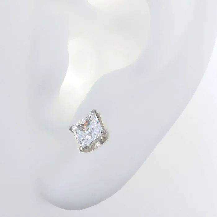 ProngSet Princess Cut Gem Neometal Inc Earrings