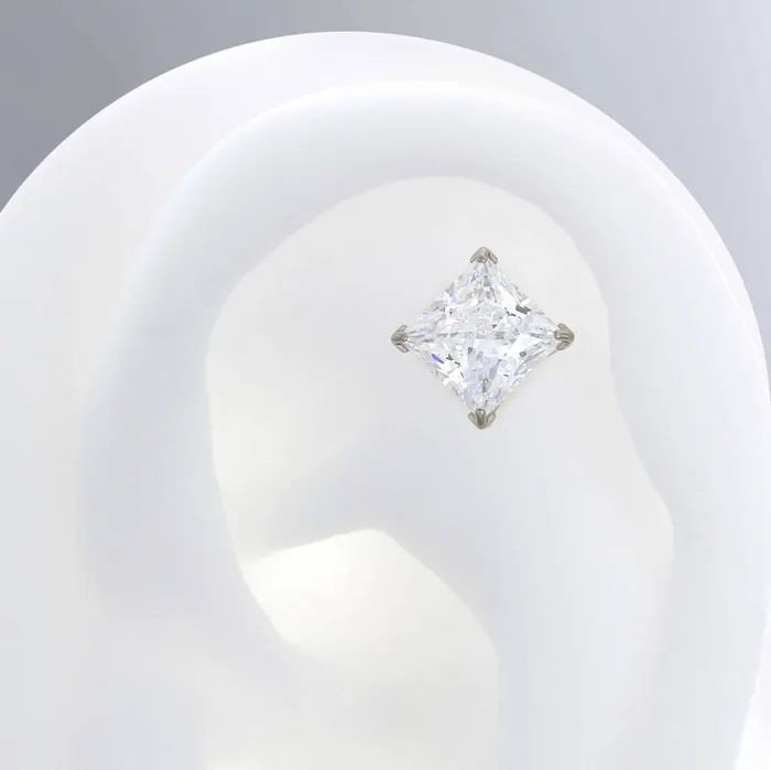 ProngSet Princess Cut Gem Neometal Inc Earrings