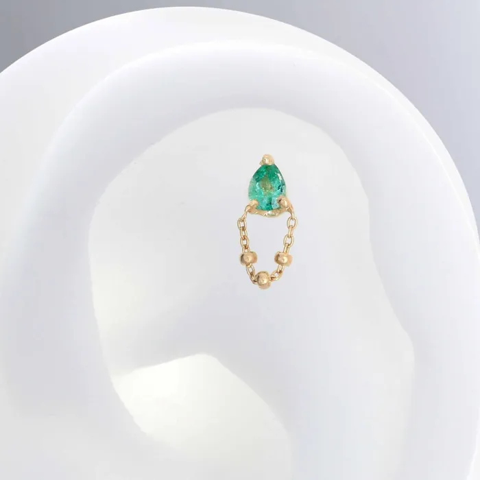 Pupil Hall Earrings 1000 Emerald